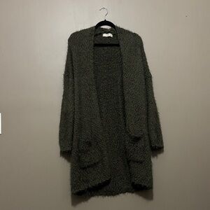 Elegant Dark Green Women's Cardigan